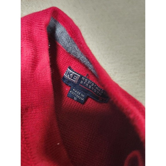 BKE Buckle Sweater Mens Small S Pullover Sweatshirt Crew Neck Red Cotton NWOT - Picture 8 of 12